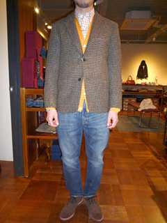 JACKET�i�g�D�����[�����h�j
SHRITS�iSCYE BASICS�j
KNIT�iHARRISS�j
PANTS�iBLUE WORK�j
SHOSE�iWALK OVER�j