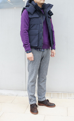 CANADA GOOSE�iHUDSON VEST�j
Harriss�i�V�F�b�g�����h�N���[�l�b�N�j�b�g�j
TOMORROWLAND�i�`�F�b�N�V���c�j
SOLIDO�i�X�g���b�`�p���c�j
BUTTERO�i�`���b�J�[�u�[�c�j