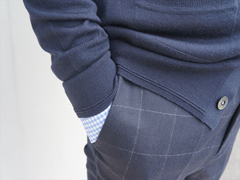 �J�[�f�B�K�� SIDE SLOPE�^�`�F�b�N�V���c MOSCA�^�X���b�N�X STILL BY HAND